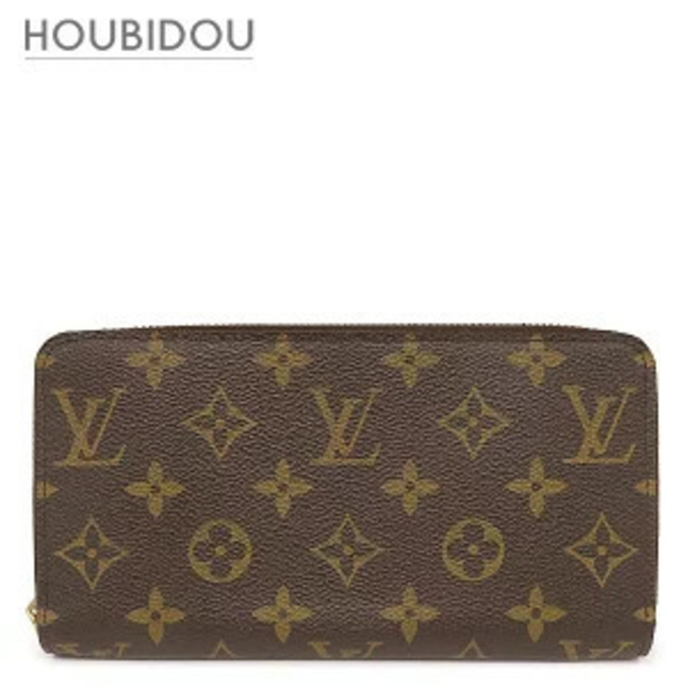 Louis Vuitton Zippy Wallet Monogram Canvas Brown Round Zipper